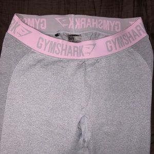 Gymshark Flex Leggings -Light Grey Marl/Chalk Pink